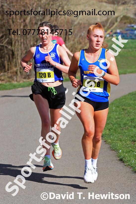 Senior Womens 2026 NECAA Royal Signals Road Relays, Hetton Lyons Country Park, Hetton le Hole. Photo: David T. Hewitson/Sports for All Pics